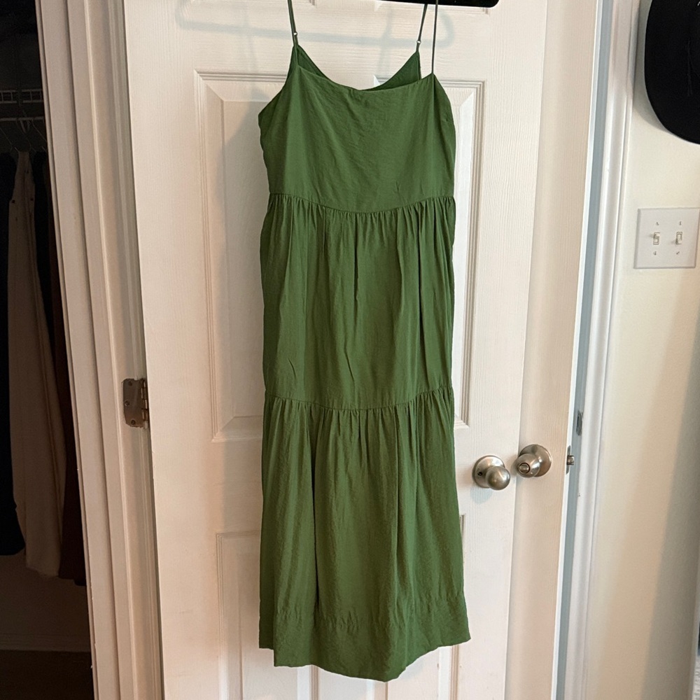 Abercrombie & Fitch Olive Green Midi Dress